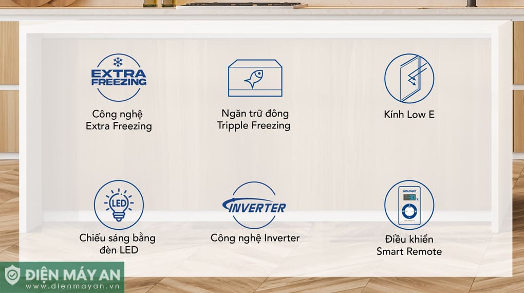 Tủ đông trưng bày Hòa Phát 280 lít HSF AD6280.C1
